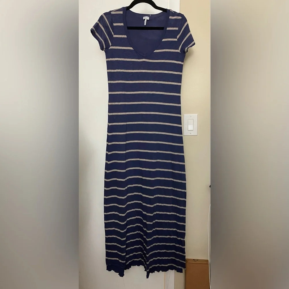 NWOT Splendid Soft Striped Maxi Shirt Dress Size Small